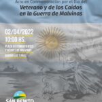 SAN BENITO | Acto Conmemorativo por el Día del Veterano y de los Caídos en la Guerra de Malvinas en el marco de su 40º Aniversario.