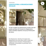 Angel Giano | Convocatoria a organizaciones sociales