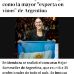 La nueva embajadora del vino argentino