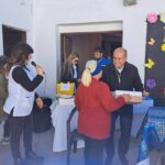 Daniel Rossi y Patricia Diaz en la Escuela Juan Pablo I