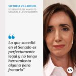 VICTORIA VILLARRUEL | “No cobro del Senado, no puedo interferir”, dijo la vicepresidenta tras la votación a mano alzada