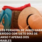 POR LOS FERIADOS DE JUNIO HABRÁ UN PERÍODO CON SIETE DÍAS DE DESCANSO Y APENAS DOS LABORABLES