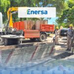 Enersa ejecuta una obra para mejorar el servicio eléctrico en Nogoyá