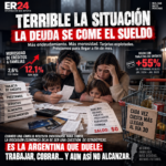 ARGENTINOS ENDEUDADOS HASTA PARA COMER